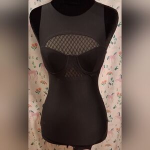 EXTREMELY RARE SAMPLE Vintage 90s Chantal Thomass Echantillon Black Bodysuit 32B